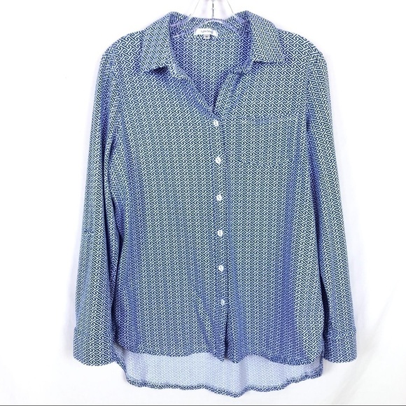 Tyler Böe Blue royal blue and white button down - Picture 1 of 10